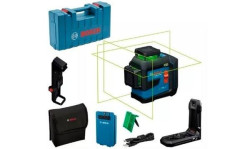 Bosch Professional Nível Laser de Linhas GLL 80-33 G Professional com Suporte Universal LB 10,Painel Alvo para o Laser, Bateria BA 3.7V 3.0Ah XL,Cabo USB-C, Clipe para Teto DK 20+Mala Transporte