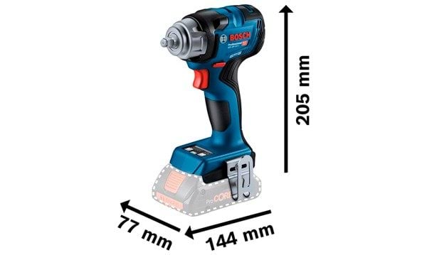 Bosch Professional Chave Impacto sem Fio GDS 18V-320 C Motor Brushless Connected (via APP Toolbox), 3/8" Quadrado Exterior