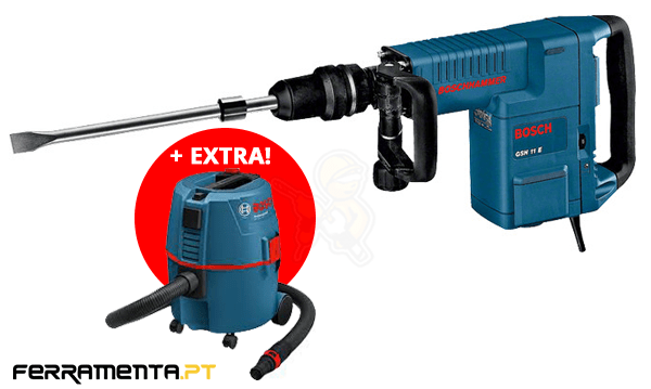 Martelo Demolidor SDS-max Bosch GSH 11 E + GAS 20 L SFC