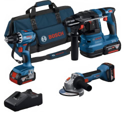 Kit 3 Máquinas GSR 18V-55 + GWS 18V-7 + GBH 18V-22 Bosch 0615A5007L