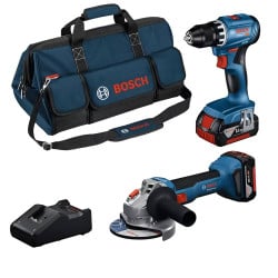 Kit 2 Máquinas GSR 18V-45 + GWS 18V-10 Bosch 0615A5007N