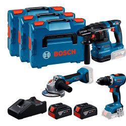 Kit GBH 18V-22 + GSR 18V-65 + GWS 18V-8 Bosch 0615A5009G
