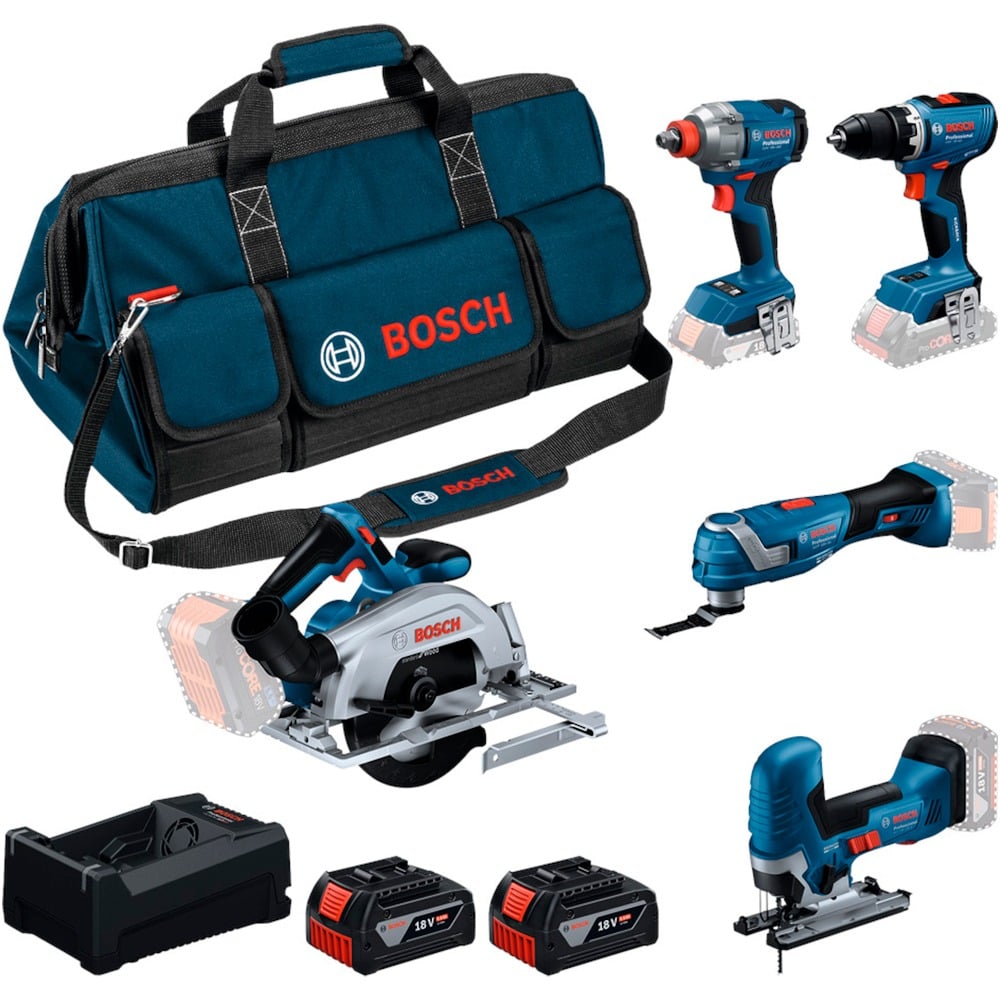 Kit Combo 5 Maquinas Professional 18V Bosch 0.615.A50.0BV 