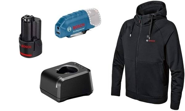 Camisola Térmica c/ Capuz M 12V 2.0Ah Bosch GHH 12+18V XA