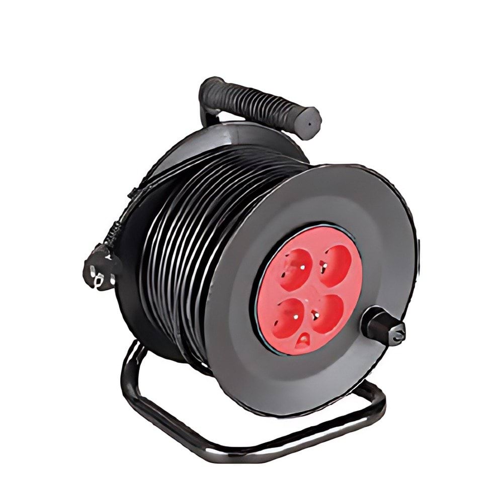 Extensão Quadrupla com Enrolador 3x1,5mm2 50m Macfer GEH-02