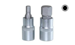 Chave de Caixa 1/2” 8mm Bit Curta Hexagonal Kroftools 126008