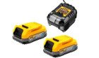 Kit 2 Baterias 18V XR Powerstack + Carregador DeWalt DCB1102E2-QW