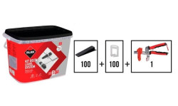 Kit Sistema de Nivelamento de Azulejos Delta 1MM V4 Rubi 3956