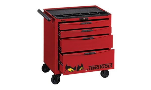 Carro de Ferramentas Pro 26" Baixa Altura 4 Gavetas Teng Tools TCW804N