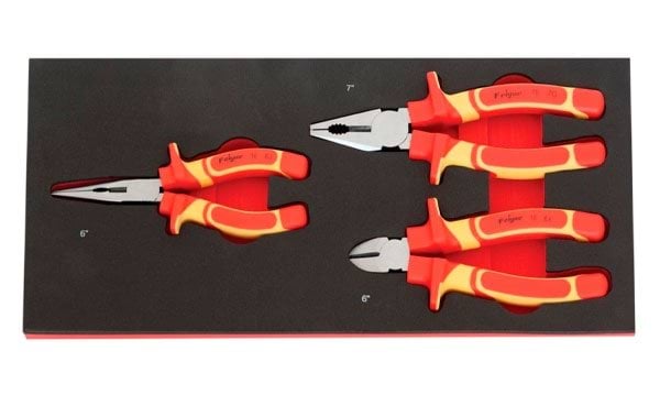 Módulo 3 alicates isolados (1000v) 385x170mm Kroftools 8600