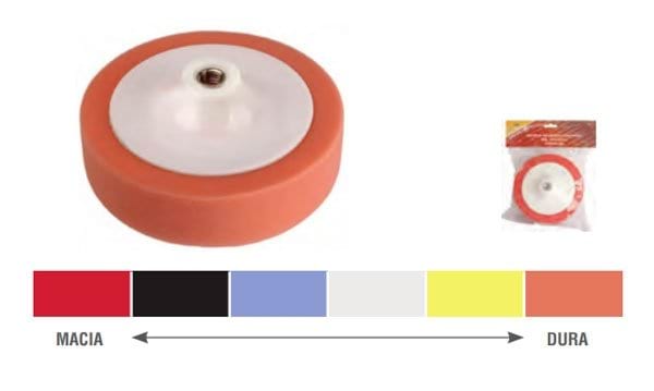 Esponja Polimento c/ Prato EPP-0155 M14 150x50mm branco MacFer 033.0086