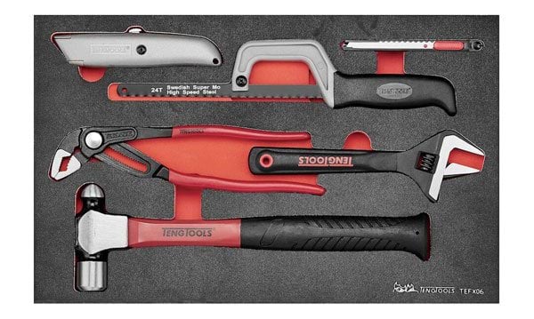 Jogo de Ferramentas Gerais BP FOAM3 6Pcs Teng Tools TEFX06
