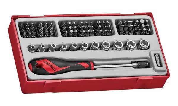 Jogo de Bits c/ Chave TT1 76Pcs Teng Tools TTMDQ76