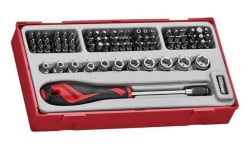Jogo de Bits c/ Chave TT1 76Pcs Teng Tools TTMDQ76