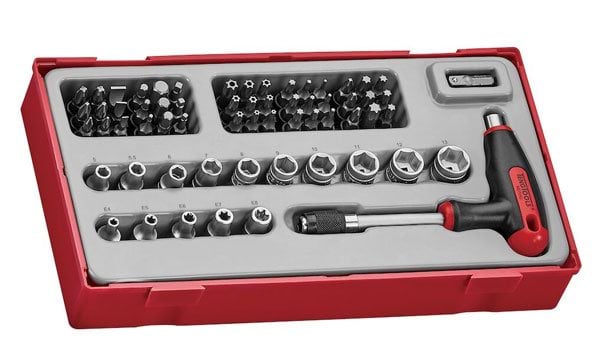 Kit de Chaves de Bits c/ Alça em T TT1 62Pcs Teng Tools TTTHQ62