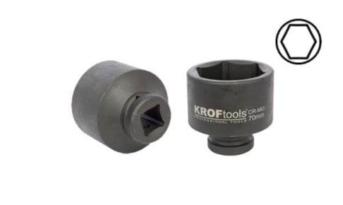 Chave Curta 1” Impacto 80mm Kroftools 200180