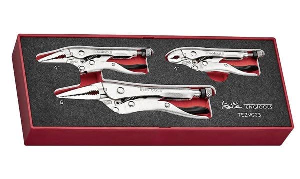 Jogo de Alicates Power Grip FOAMX2 3Pcs Teng Tools TEZVG03