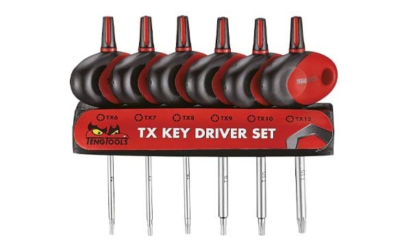 Kit Chave de Fenda Mini TX Cabo T 6Pcs Teng Tools MDM706TXT