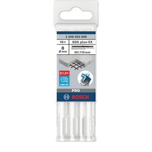 Brocas SDS Plus-5X 8 mm 10un Bosch 260883389