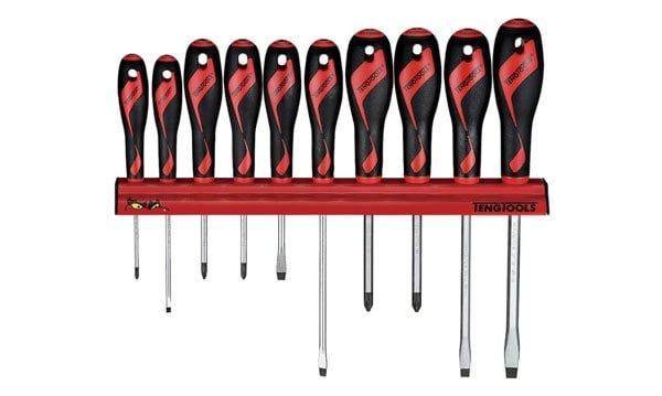 Kit de Chaves de Fenda c/ Rack 10Pcs Teng Tools WRMD10N
