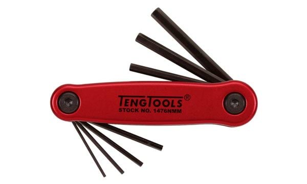 Jogo de Chaves Allen Retráteis 1,5-6mm 7Pcs Teng Tools 1476NMM
