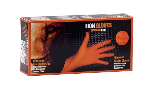 Dispensador de Luvas Leão Laranja Diamante 50Uni – L Mundo Guante 9920L