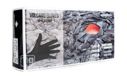 Balde de Luvas Vulcão Pretas Diamante 150Uni – XL Mundo Guante 15080XL