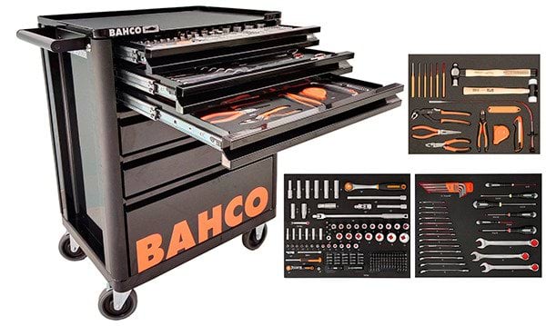 Bahco Carro de Ferramentas 6 Gavetas 216 Pcs 1472K6BKFFSD