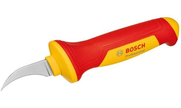 Bosch Professional Faca Descarnar Fio Isolada VDE com Lâmina Curva em Aço S2