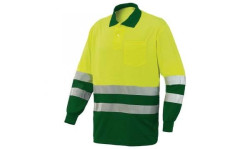 Polo de Manga Comprida Amarelo / Verde Industrial Starter 8587038