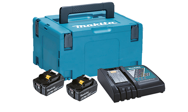 Kit de Baterias 6,0 Ah BL1860Bx2 + DC18RC Makita 198116-4