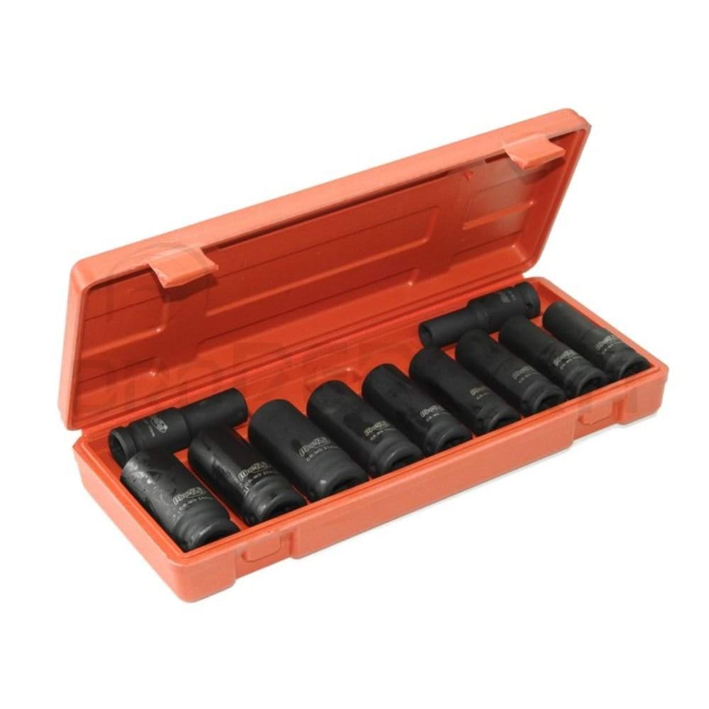 Macfer Jogo Chave Caixa Impacto 1/2" Sextavado Longas 11und Ref. Macfer 134.0072