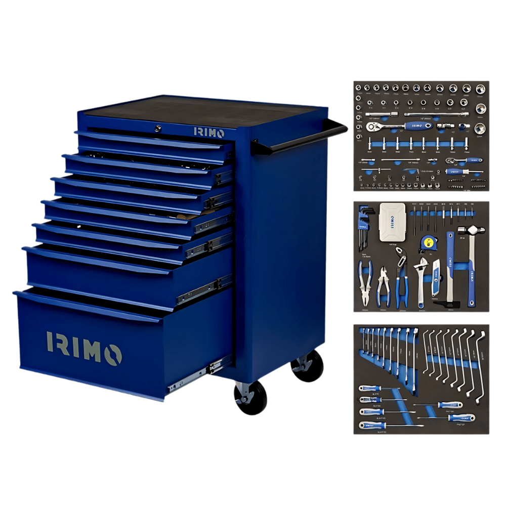 Carro de 7 Gavetas com 208 Ferramentas Irimo 8066K7FF208
