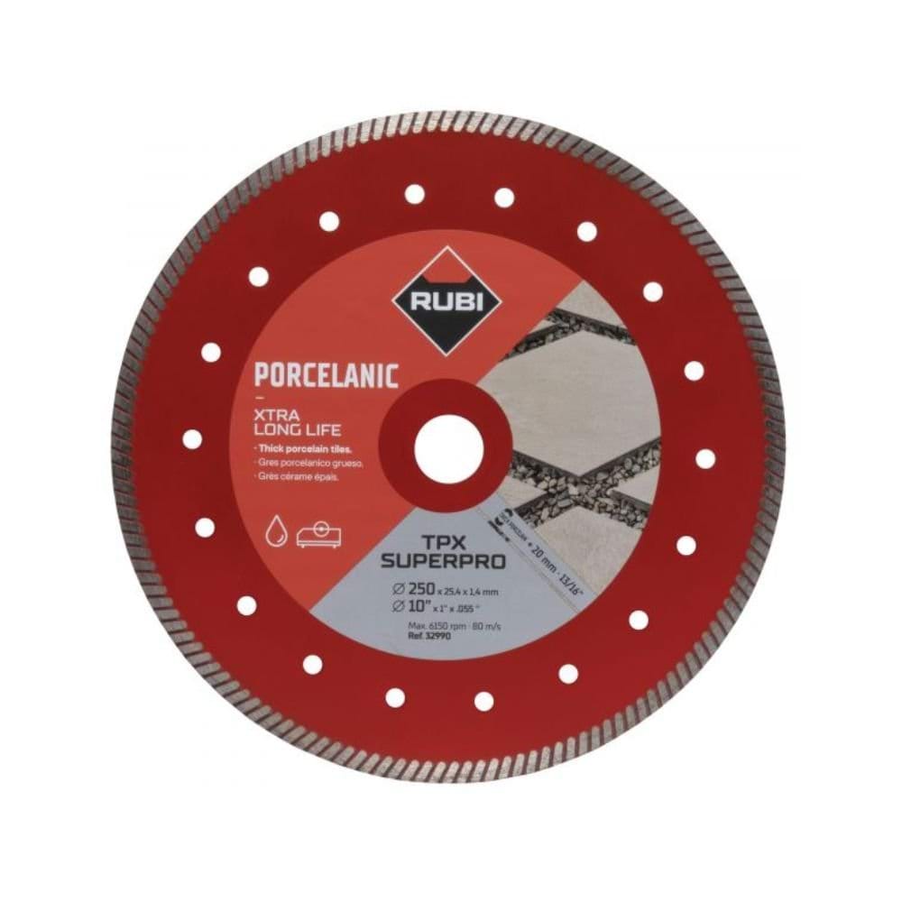 Disco Diamante Grés Porcelânico Turbo TPX SuperPro 250mm Rubi 32990
