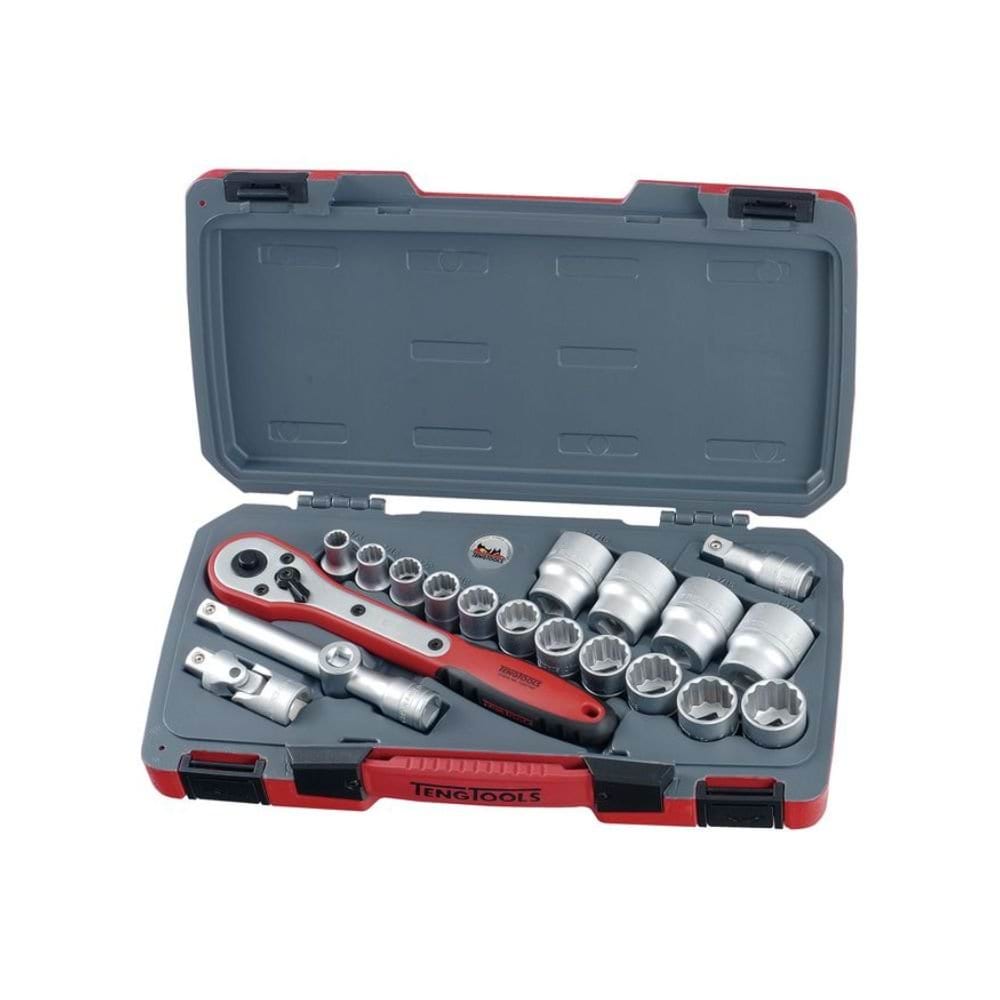 Teng Tools Jogo de Chave de Soquete de 1/2 polegada, 20 peças - T1220/AF 