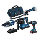 Kit 4 Máquinas GSR 18V-55 + GAS 18V-1 + GBH 18V-22 + GWS 18V-7