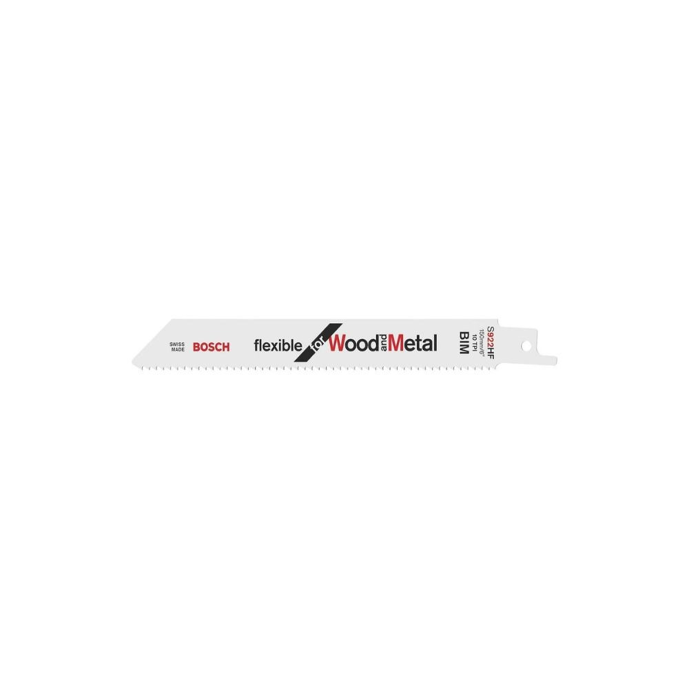 Lâmina de serra sabre S 922 HF Flexible for Wood and Metal 150 mm Bosch 2608656039