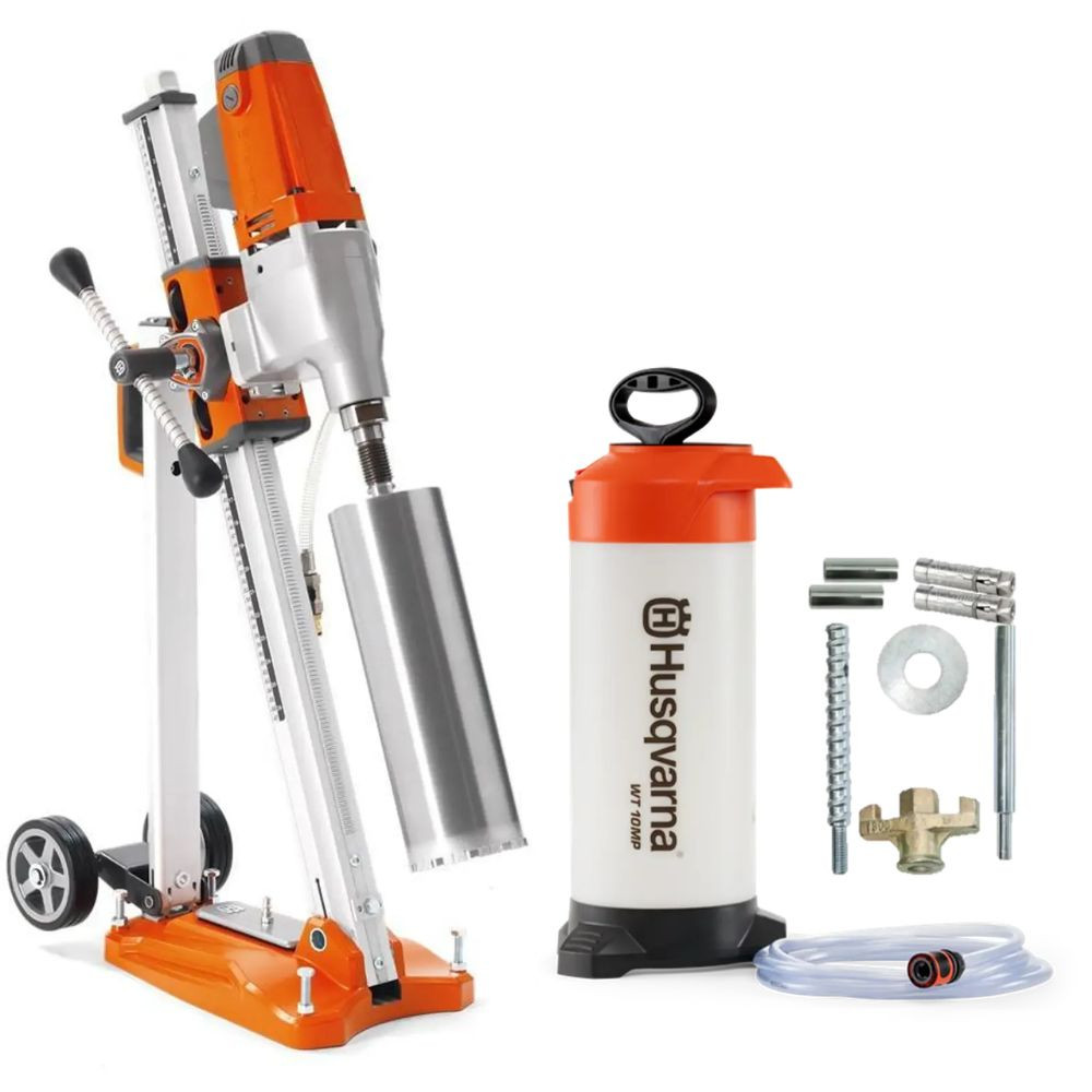 Caroteadora de Diamante + Coluna DMS 240 + Tanque WT10MP + Broca TACTI-DRILL 102mm Husqvarna