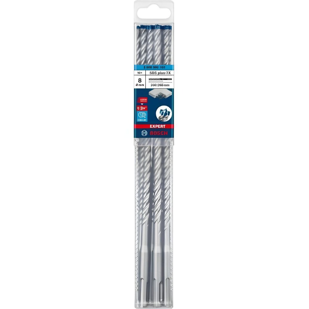 Broca EXPERT SDS-PLUS 7X 8 x 200 x 265mm 10Un Bosch 2608900169