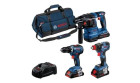 Kit Combo GSR18-55 + GDX 18V-200 + GBH18-22 Bosch 0615A5003B