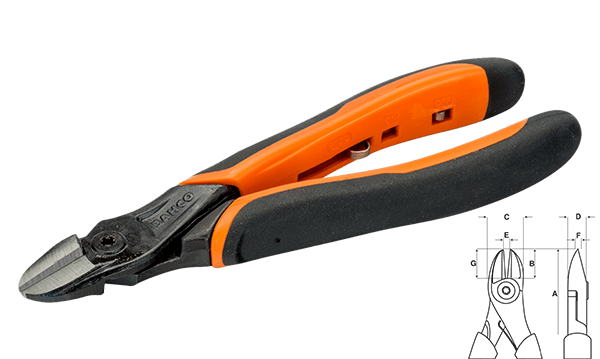 Alicate Corte Lateral 180mm Bahco 2101G-180