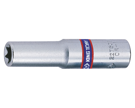 Chave de Caixa 1/4" E4 Torx Fêmea Longa King Tony 227504M