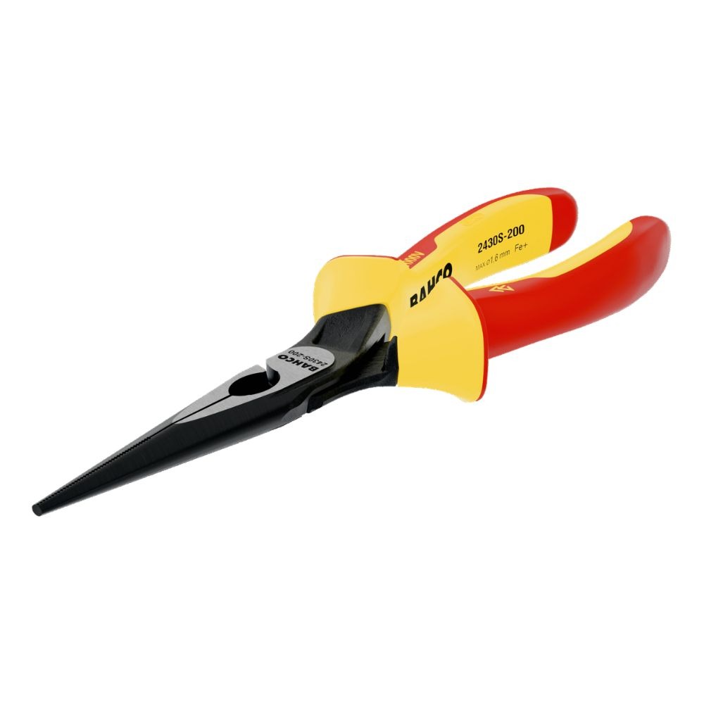 Alicate de pontas semi-redondas boca comprida isolado 1000V Bahco 2430S-140