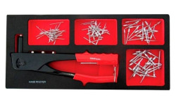 Módulo 101 peças alicates de rebites e rebites 385x170mm Kroftools 8529