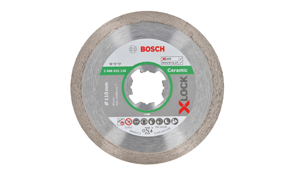 Disco De Diamante X-LOCK p/ Cerâmica 110mm Bosch 2608615136