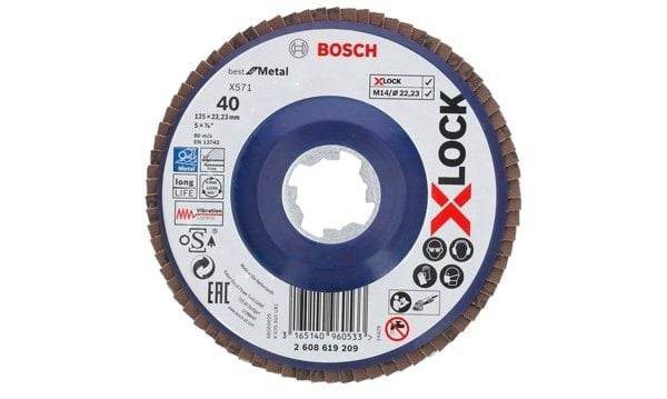 Discos De Lamelas X571 X-LOCK P/ Metal 125mmx40G 20un Bosch 