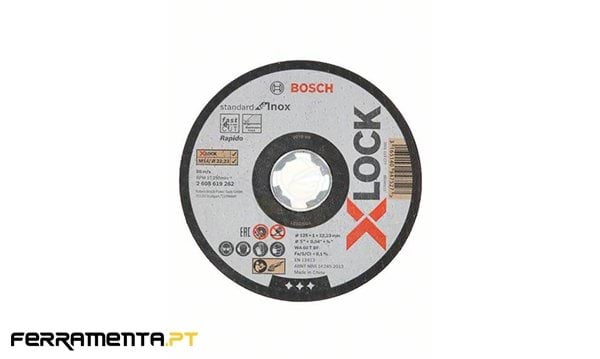 Disco de Corte 125mm X-LOCK Standard P/ Inox Bosch 2608619262