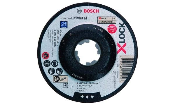 Disco de Rebarbar Expert Metal X-LOCK 115x6mm Bosch 2608619365