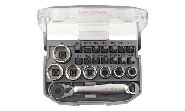 Jogo de Chave de Caixa 1/4" e Bits 23 Pcs Carolous by Gedore 2978091