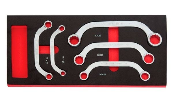 Módulo 5 chaves luneta curva estriada 8-22mm Kroftools 8596